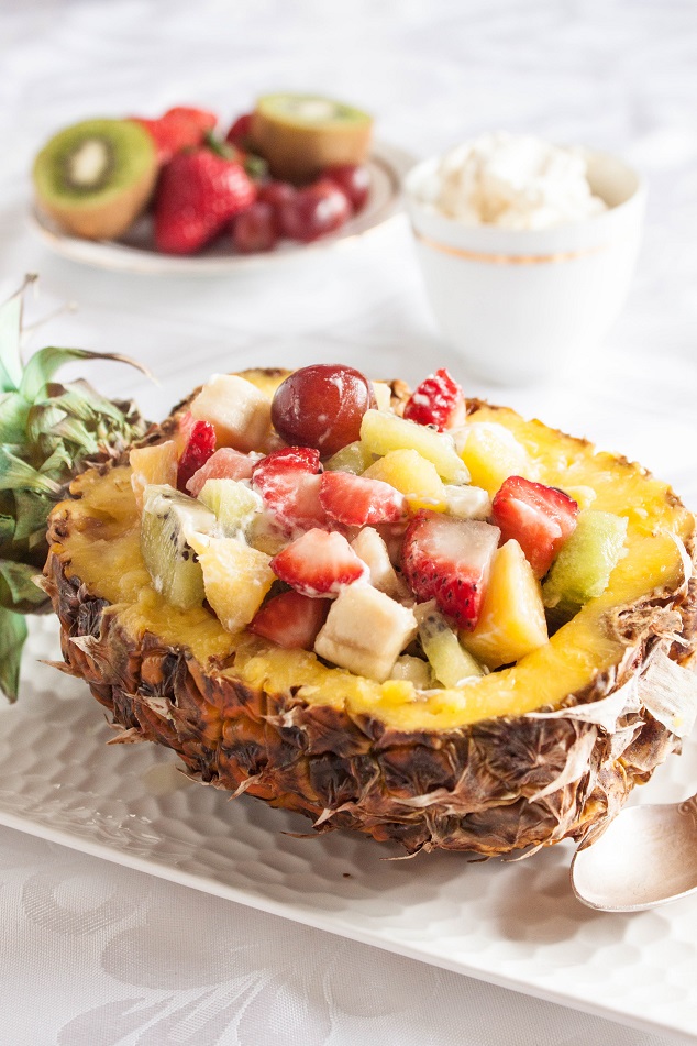 Fruit Salad in a Pineapple Boat